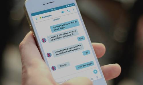 En intégrant une base de connaissance des diagnostics, de résolution d’incidents et autres demandes fréquentes, le chatbot peut traiter de manière autonome un certain nombre de cas. (Konverso) konverso-chatbot