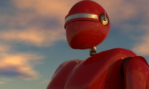 Deux robots tirent sur un suspect, innocent, lors d'une manifestation. Sont-ils coupables ? (Pixabay/EntretenimientoIV) robot-rouge